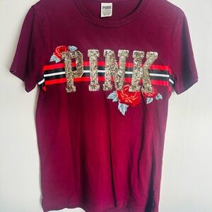 PINK Victoria's Secret Deep Red Tee XSmall
